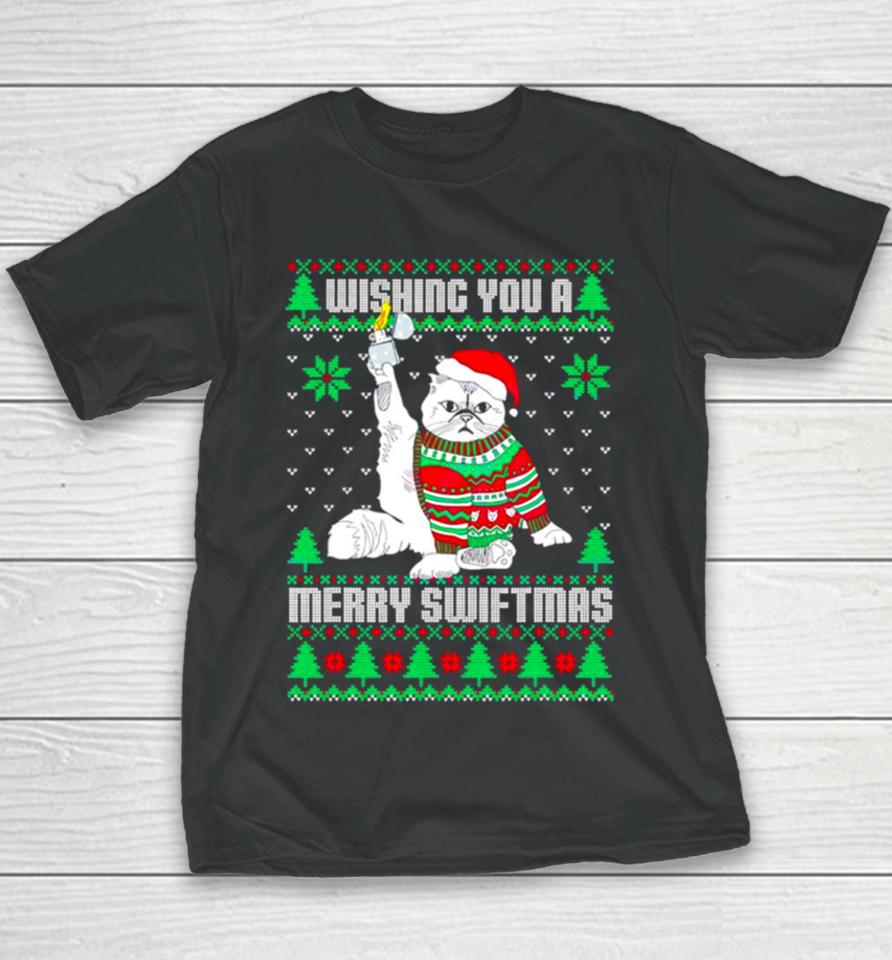Wishing You A Merry Swiftmas Ugly Christmas Youth T-Shirt