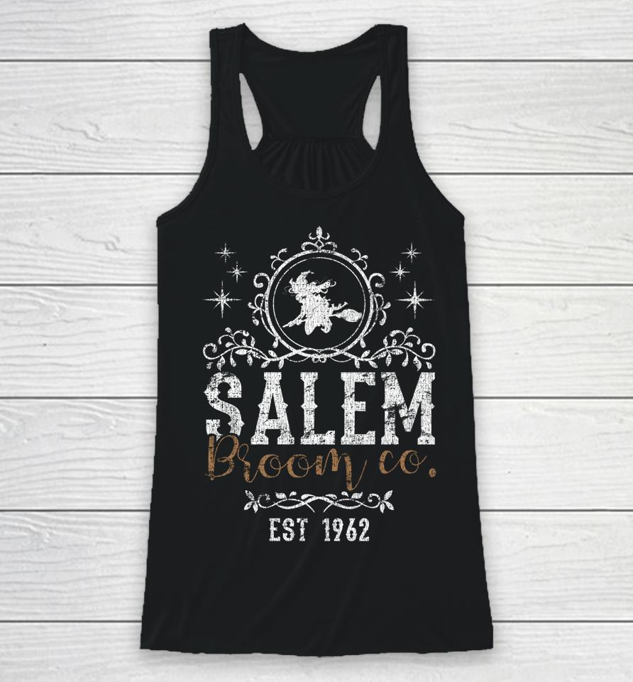 Witches Salem Broom Company Grunge Halloween Women's Witch Racerback Tank
