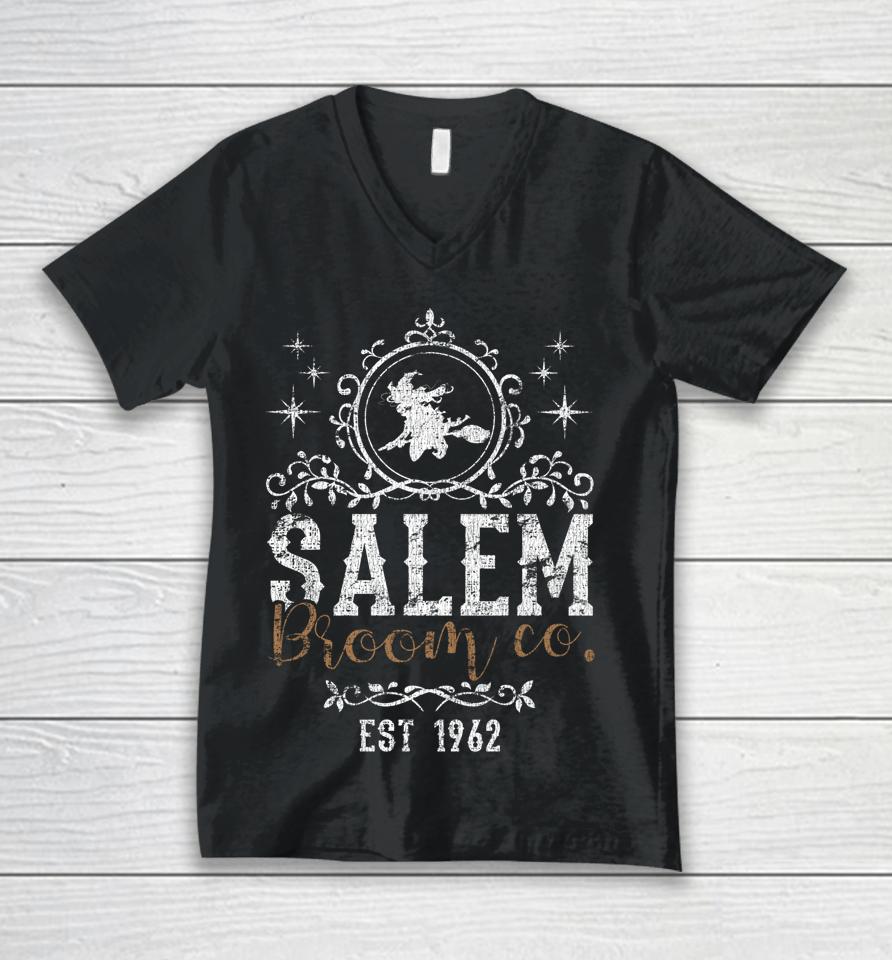 Witches Salem Broom Company Grunge Halloween Women's Witch Unisex V-Neck T-Shirt