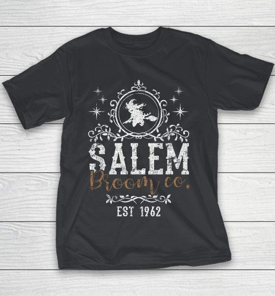 Witches Salem Broom Company Grunge Halloween Women's Witch Youth T-Shirt