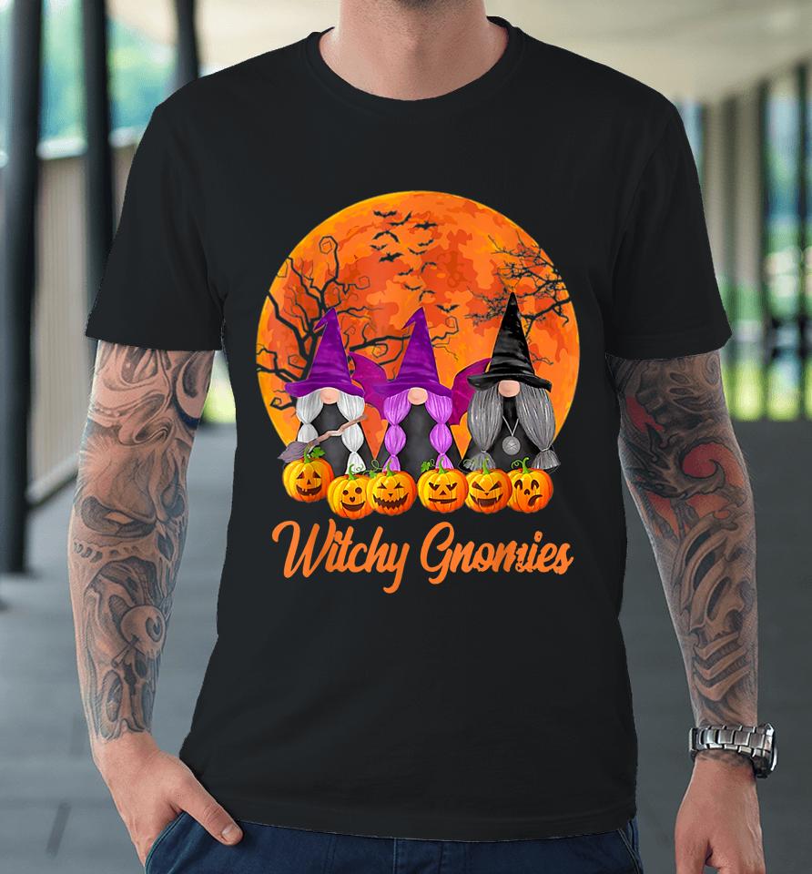 Witchy Gnomies Halloween Gnomes Pumpkin Premium T-Shirt