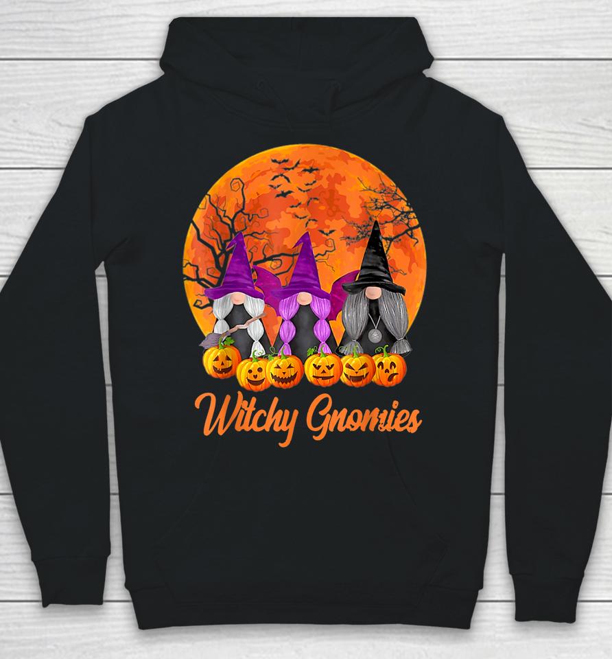 Witchy Gnomies Halloween Gnomes Pumpkin Hoodie