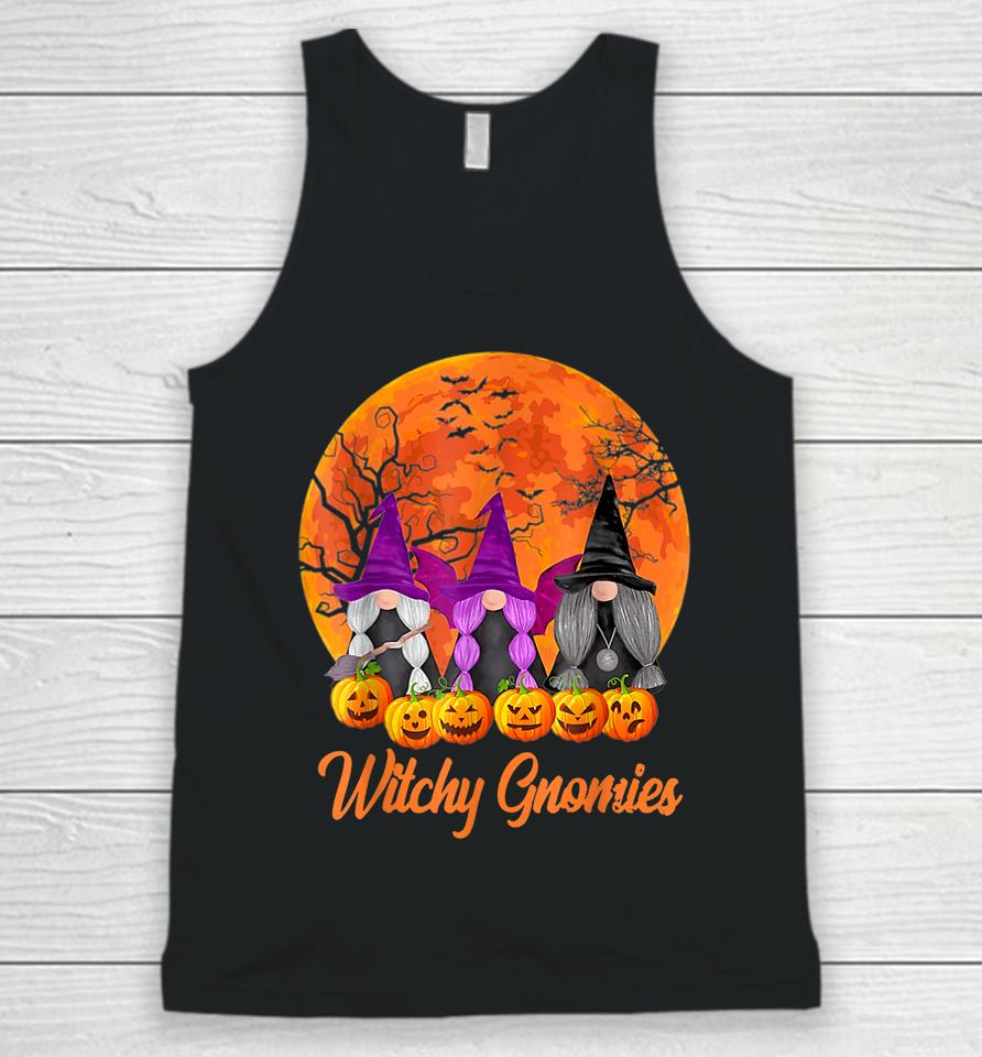 Witchy Gnomies Halloween Gnomes Pumpkin Unisex Tank Top