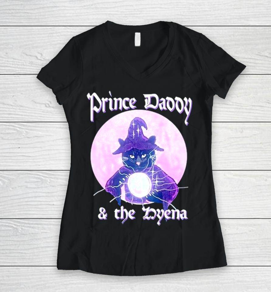 Wizard Cat Prince Daddy And The Hyena Women V-Neck T-Shirt
