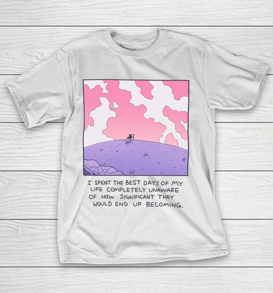 Wizardofbarge I Spent The Best Days Of My Life Completely Unaware Of How Significant They Would End Up Becoming T-Shirt