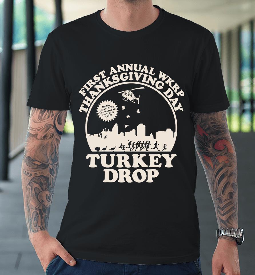 Wkrp Turkey Drop Thanksgiving Days Premium T-Shirt