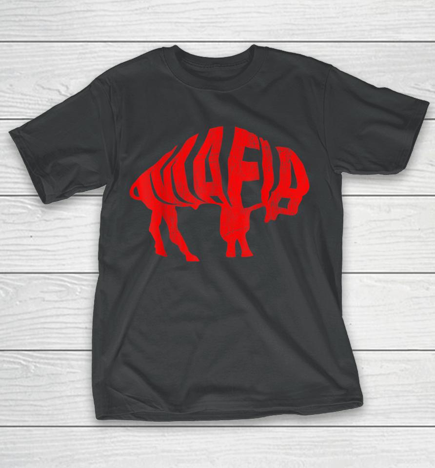 Wny Pride Faded Red Buffalo T-Shirt