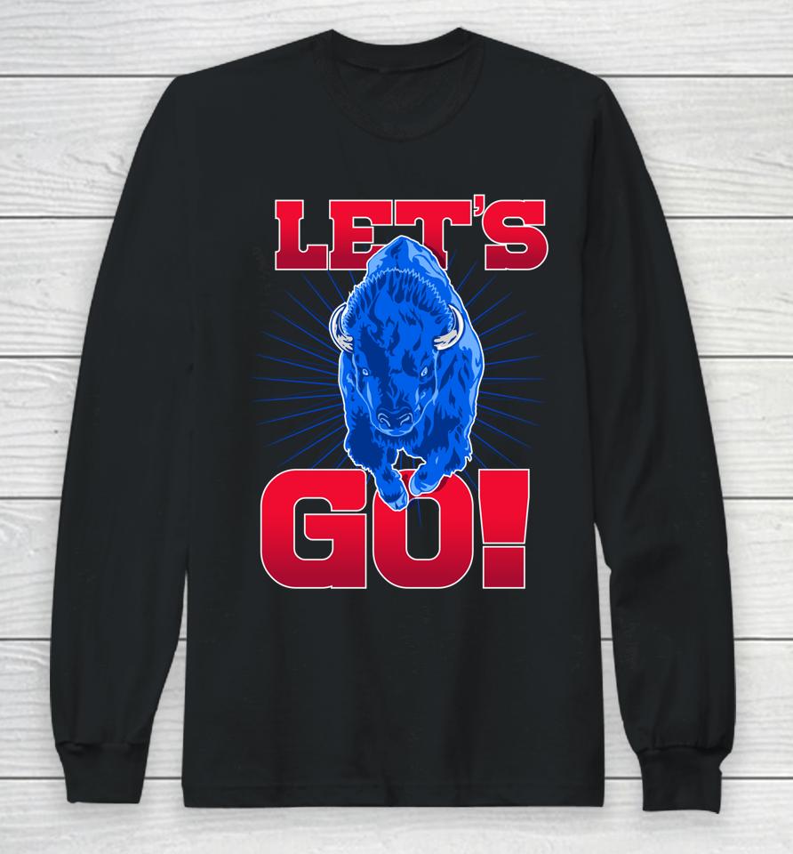 Wny Pride - Red &Amp; Blue Buffalo - Let's Go Buffalo Long Sleeve T-Shirt