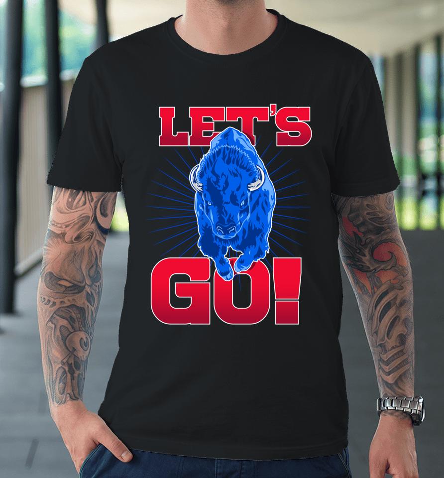 Wny Pride - Red &Amp; Blue Buffalo - Let's Go Buffalo Premium T-Shirt