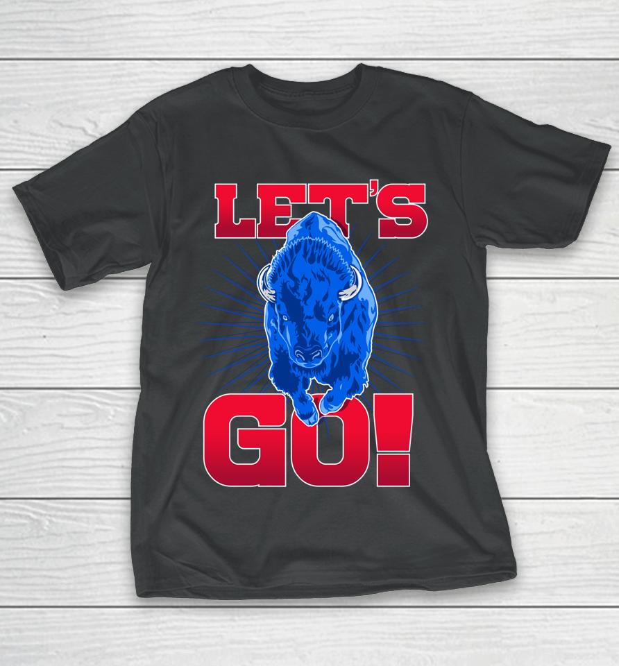 Wny Pride - Red &Amp; Blue Buffalo - Let's Go Buffalo T-Shirt