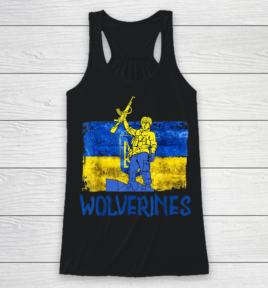 Wolverines Support Ukraine Racerback Tank
