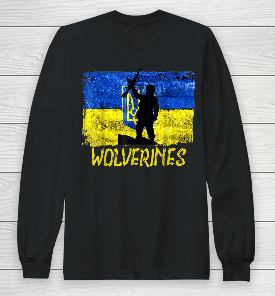 Wolverines Support Ukraine Long Sleeve T-Shirt