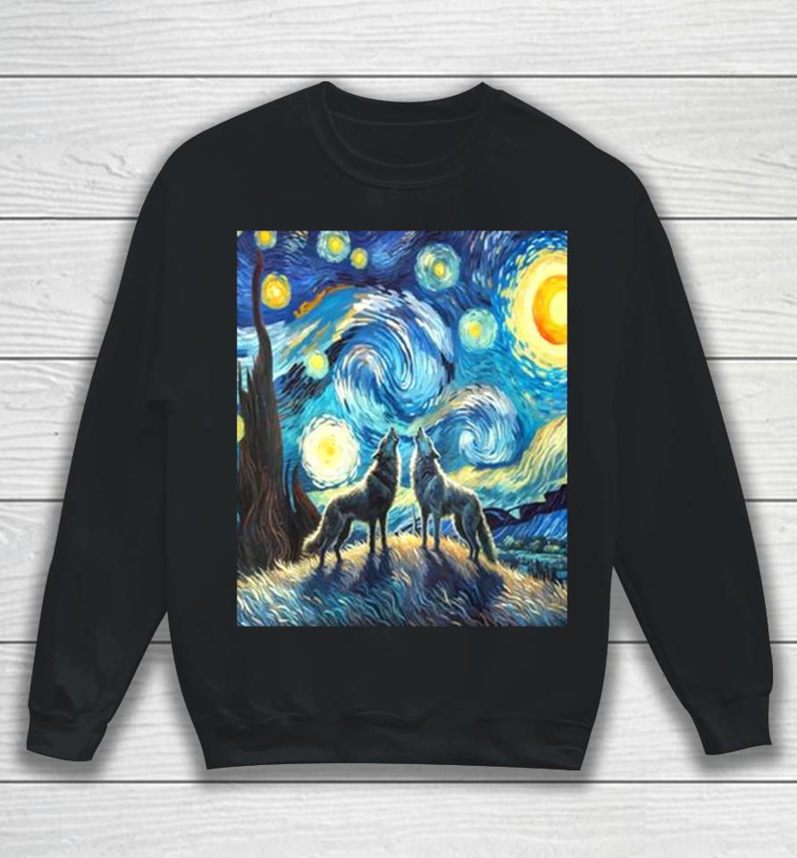Wolves Howling At The Starry Moon Sweatshirt