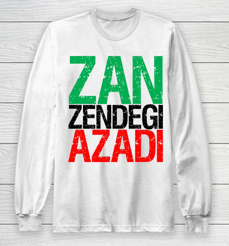 Woman Life Freedom Iran Zan Zendegi Azadi Persian Long Sleeve T-Shirt