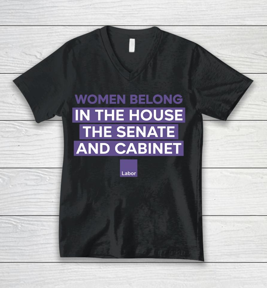 Women Belong In The House The Senate And Cabinet Unisex V-Neck T-Shirt