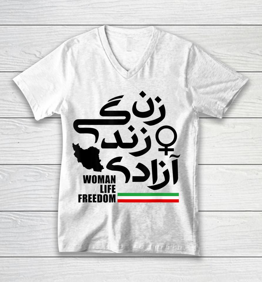 Women Life Freedom For Free Iran Unisex V-Neck T-Shirt