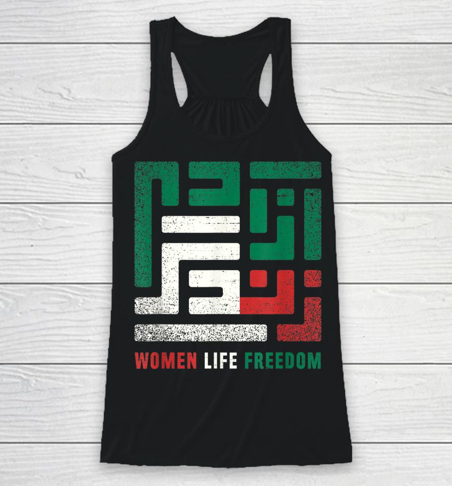 Women Life Freedom Free Iran Racerback Tank