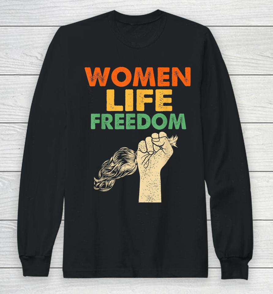 Women Life Freedom Iran Feminist Vintage Long Sleeve T-Shirt