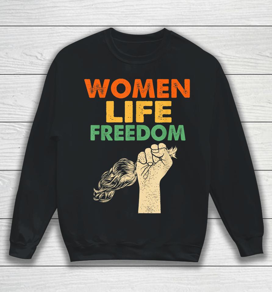 Women Life Freedom Iran Feminist Vintage Sweatshirt