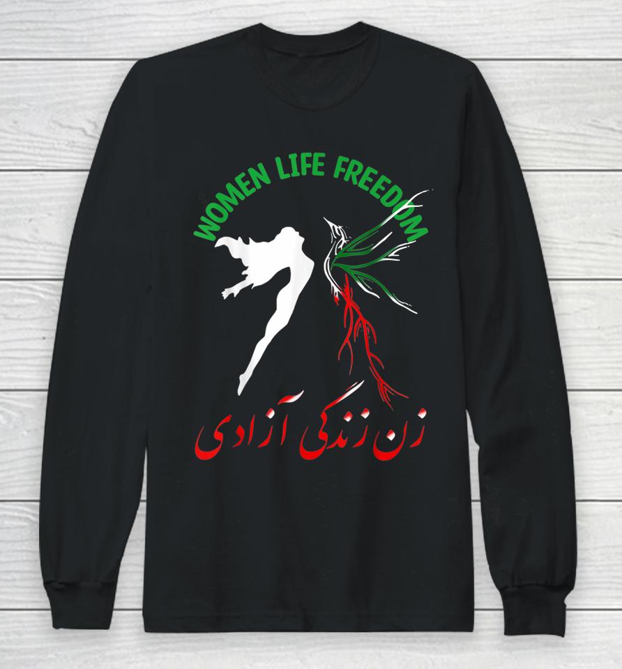 Women Life Freedom Iran Feminist Vintage Support Womens Iran Long Sleeve T-Shirt