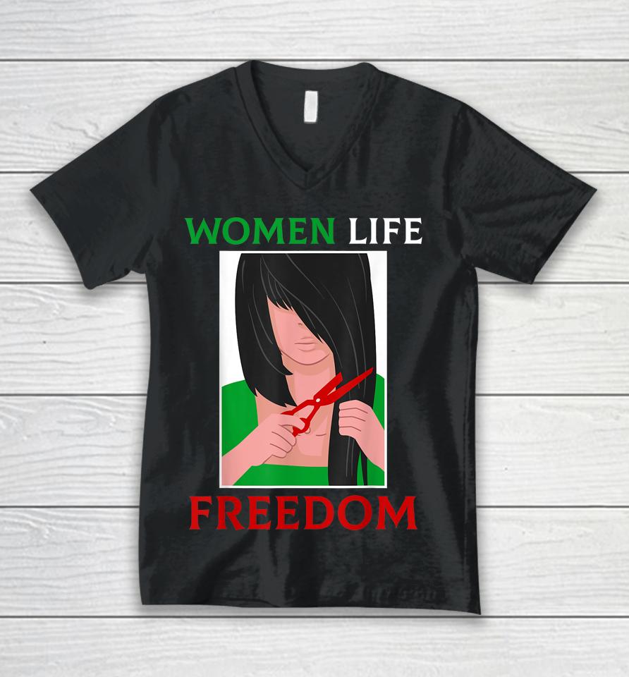 Women Life Freedom Iranian Feminist Freedom Persian Feminist Unisex V-Neck T-Shirt