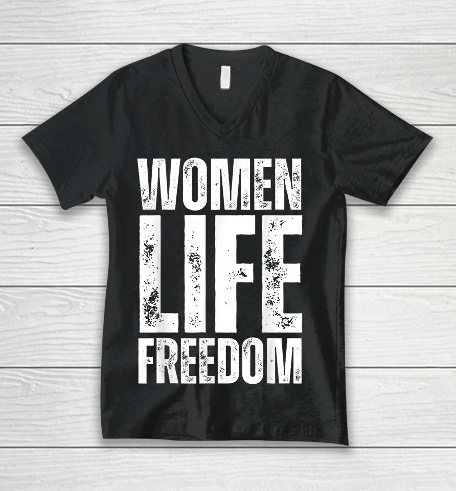 Women Life Freedom Unisex V-Neck T-Shirt