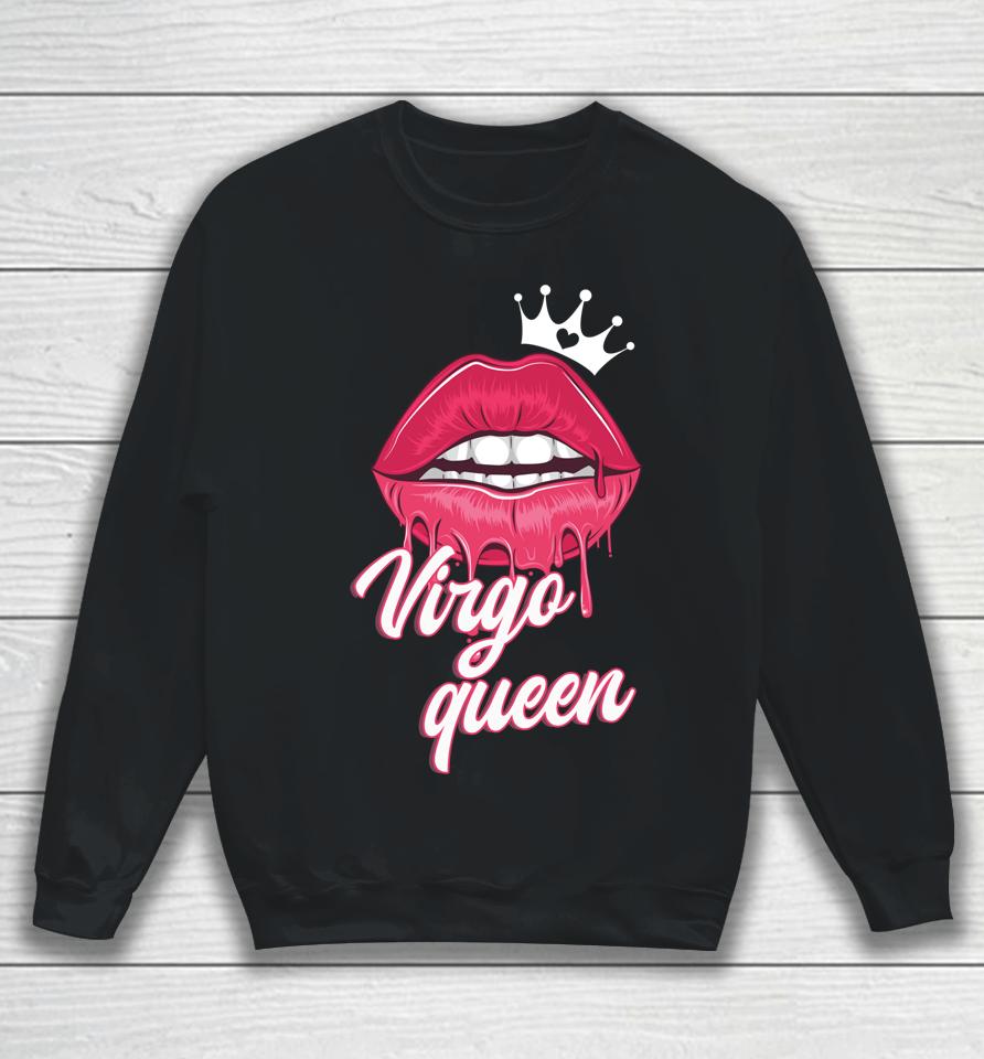 Womens  Birthday Virgo Queen Virgo Zodiac Sign Sweatshirt