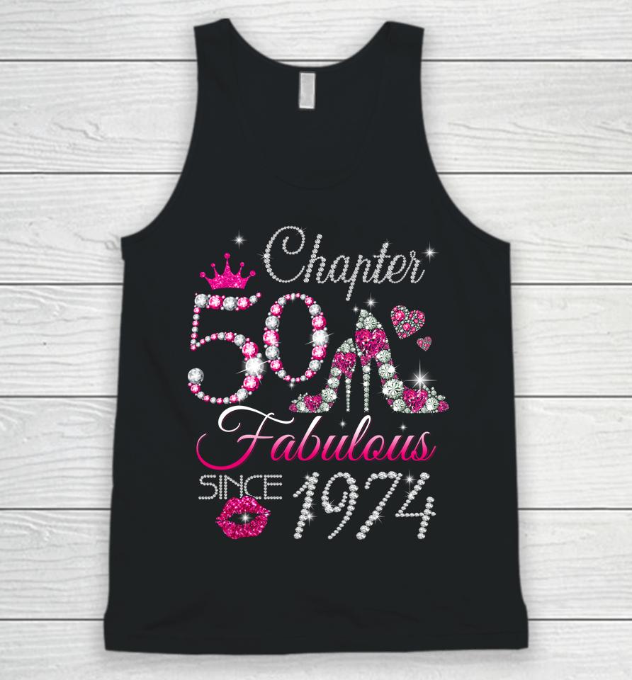 Womens Chapter 50 Est 1974 50 Years Old 50Th Birthday Queen Unisex Tank Top