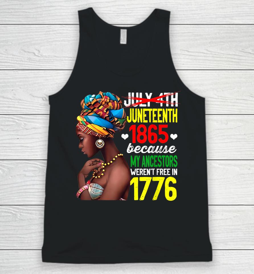 Womens Juneteenth African American Black Freedom Day Unisex Tank Top