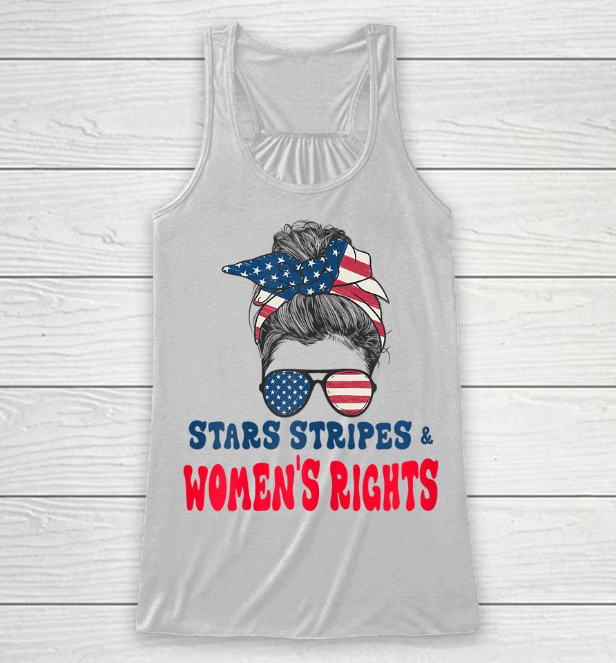 Womens Stars Stripes Women's Rights Reproductive Pro Roe Choice Racerback Tank