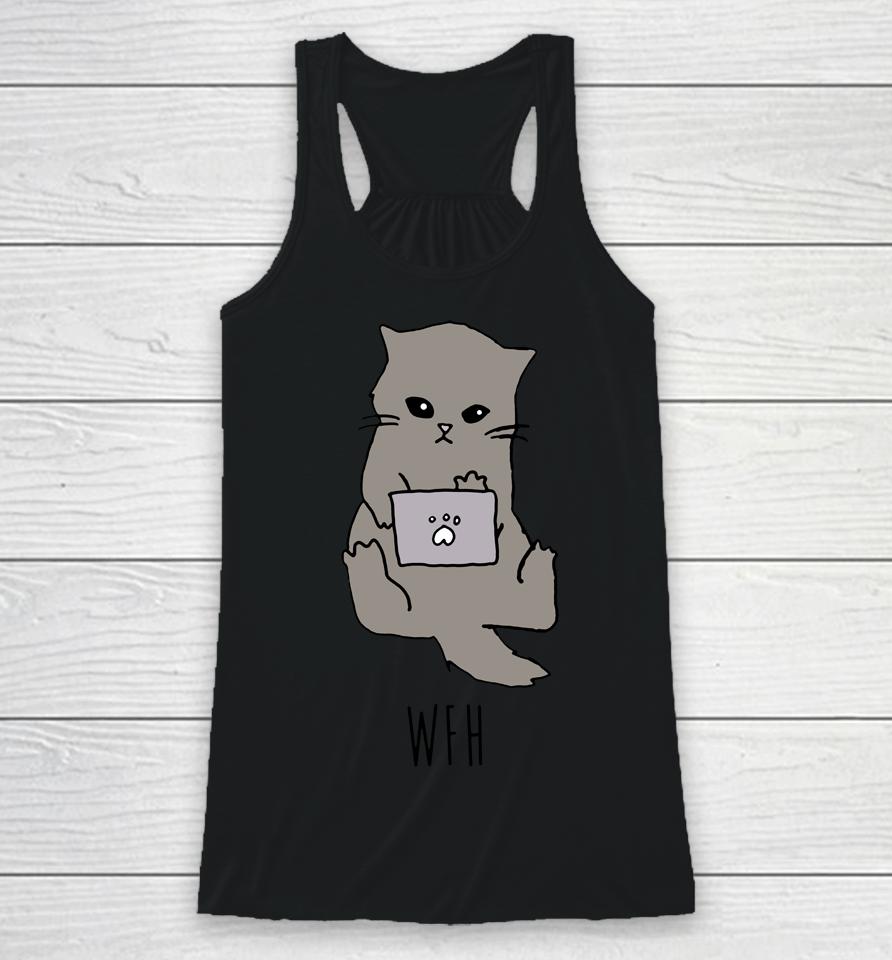 Work From Home Cat Racerback Tank