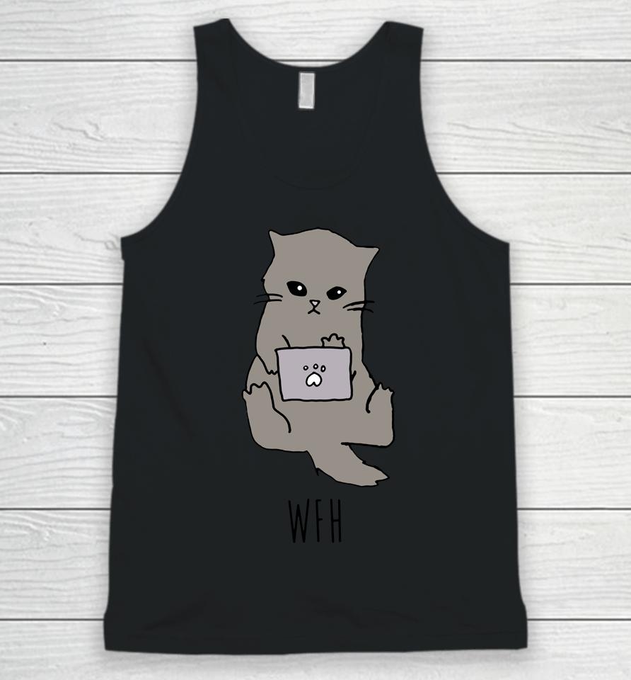Work From Home Cat Unisex Tank Top