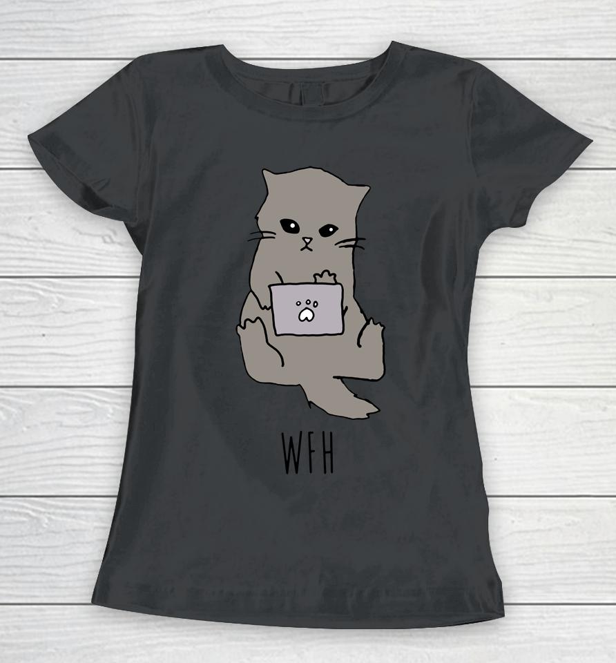 Work From Home Cat Women T-Shirt