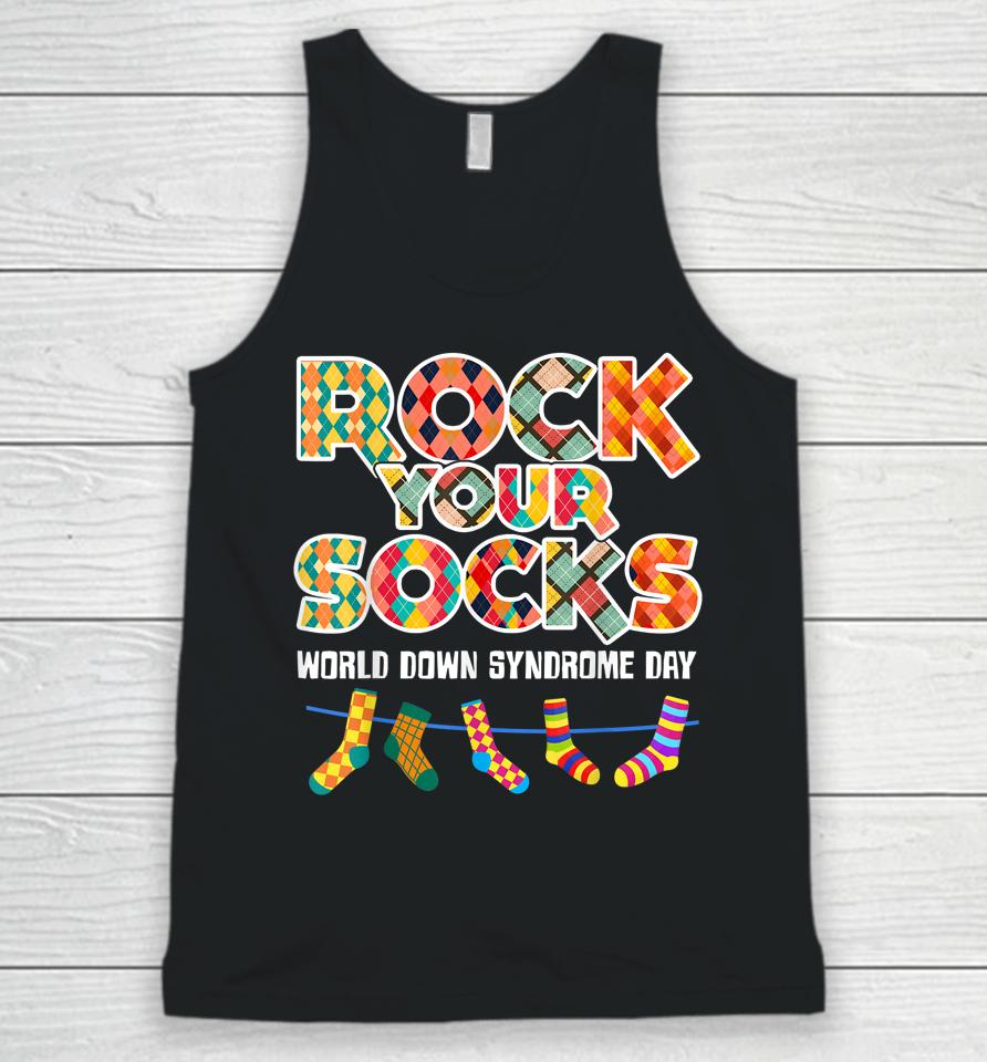 World Down Syndrome Day Rock Your Socks Awareness Unisex Tank Top