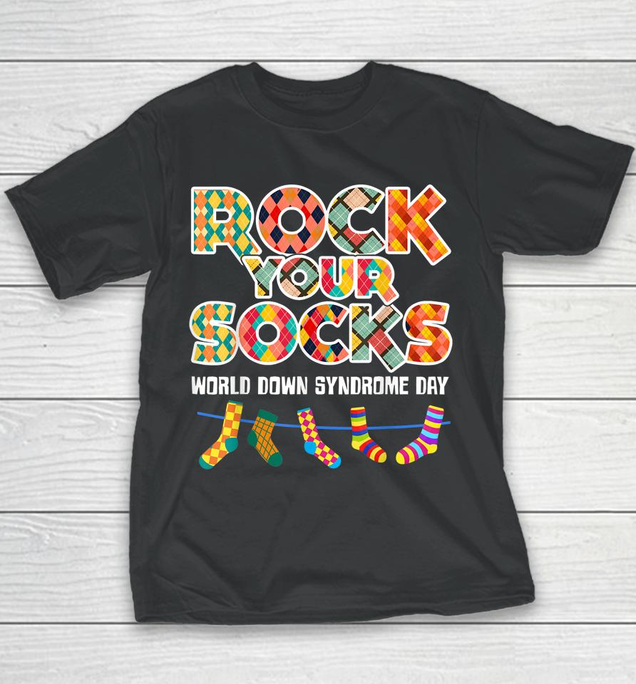 World Down Syndrome Day Rock Your Socks Awareness Youth T-Shirt