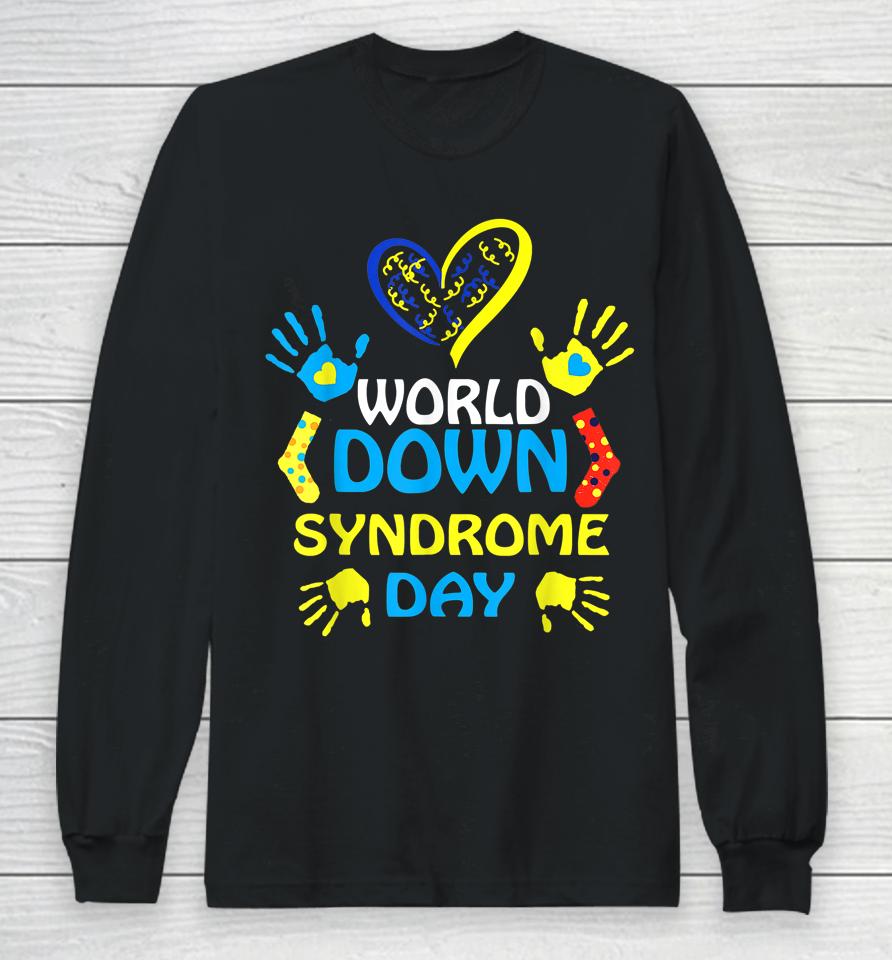 World Down Syndrome Day Support And Awareness 3-21 Long Sleeve T-Shirt