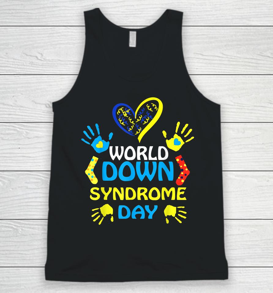World Down Syndrome Day Support And Awareness 3-21 Unisex Tank Top