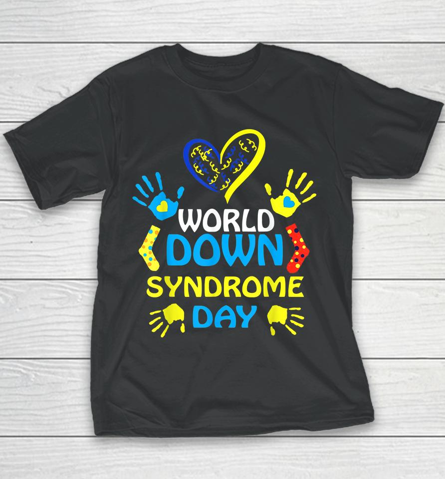 World Down Syndrome Day Support And Awareness 3-21 Youth T-Shirt