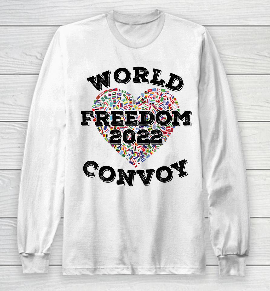 World Freedom 2022 Convoy Classic Canadian Truckers Support Long Sleeve T-Shirt