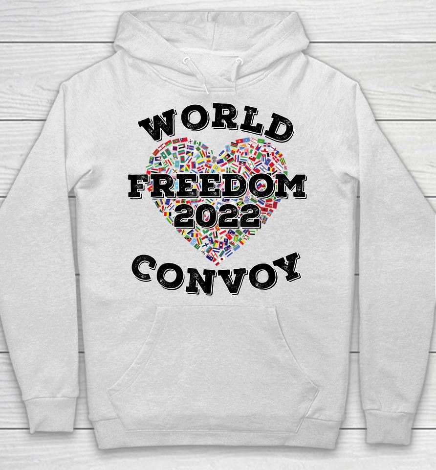 World Freedom 2022 Convoy Classic Canadian Truckers Support Hoodie