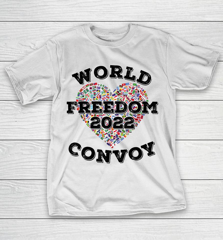 World Freedom 2022 Convoy Classic Canadian Truckers Support T-Shirt