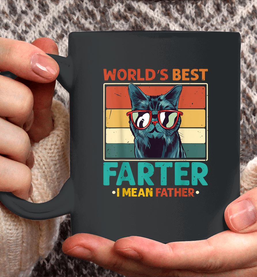 World's Best Farter I Mean Father T Shirt Best Cat Dad Ever Coffee Mug