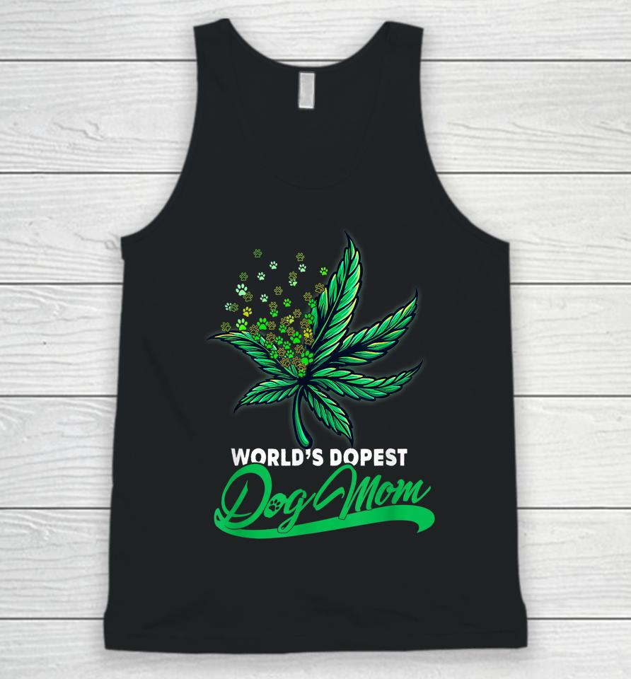 World's Dopest Dog Mom Cannabis Weed Mothers Day Unisex Tank Top