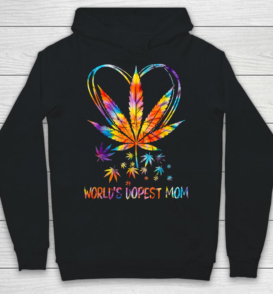 World's Dopest Mom Fun Weed Leaf 420 Sunflower Cool Cannabis Hoodie