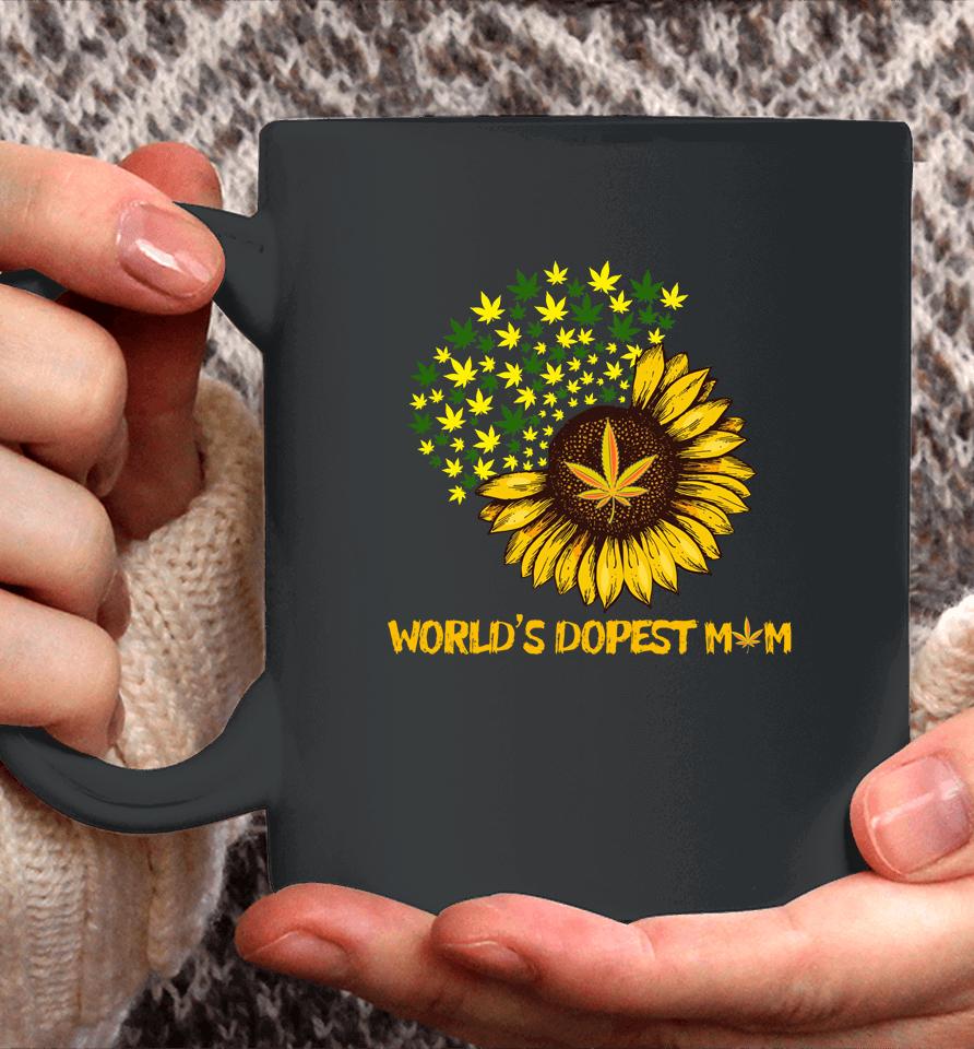 World's Dopest Mom Weed Cannabis Sunflower Marijuana Coffee Mug