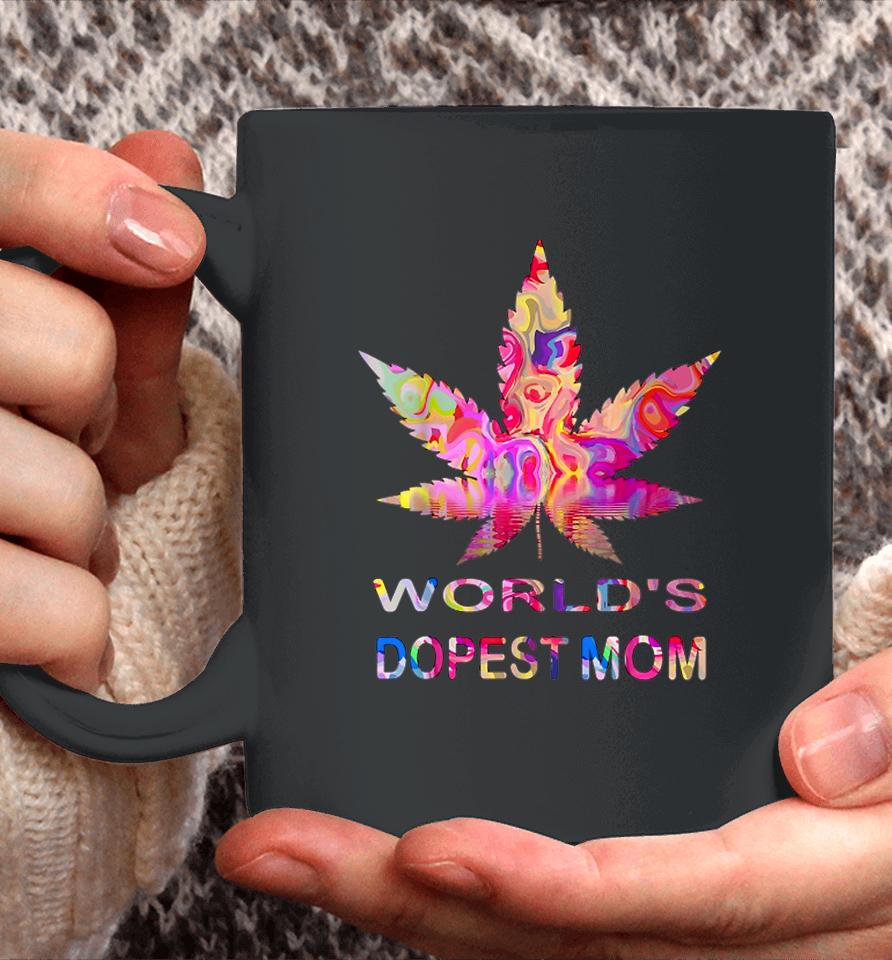 World's Dopest Mom Weed Soul Cannabis Tie Dye Mother's Day Coffee Mug