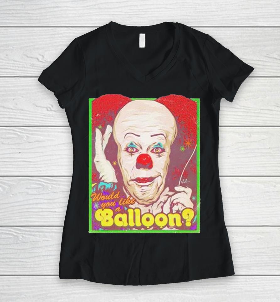 Would You Like A Balloon Women V-Neck T-Shirt