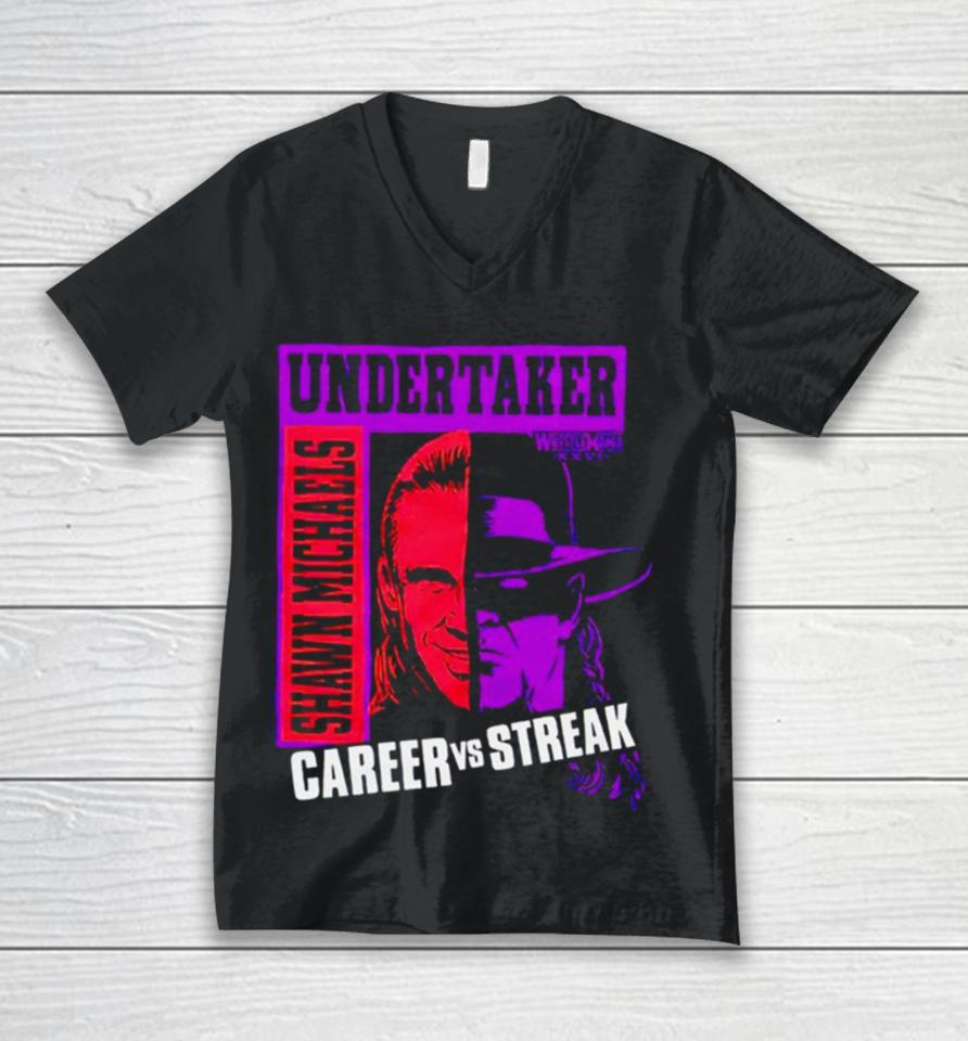Wrestlemania Xxvi Shawn Michaels Vs The Undertaker Unisex V-Neck T-Shirt