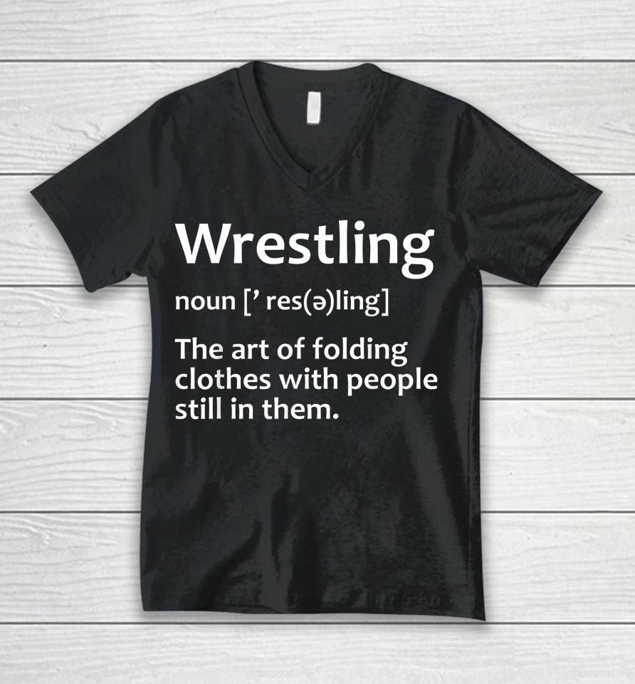 Wrestling Definition Unisex V-Neck T-Shirt