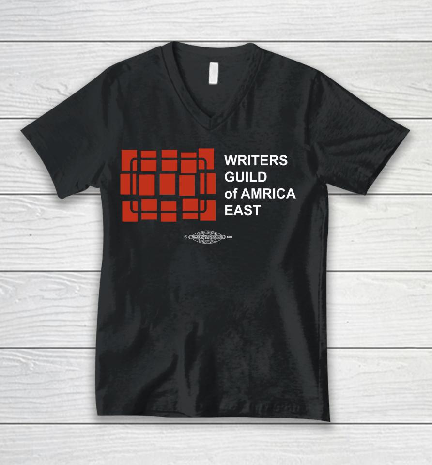 Writers Guild Of America East Unisex V-Neck T-Shirt